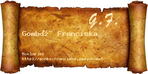 Gombó Franciska névjegykártya